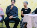 Presidente do Centro Paulo Freire Estudos e Pesquisas, Prof. Agostinho Rosas, fala no evento. Ao lado, a Profa. Eliete Santiago, Coordenadora da Cátedra.